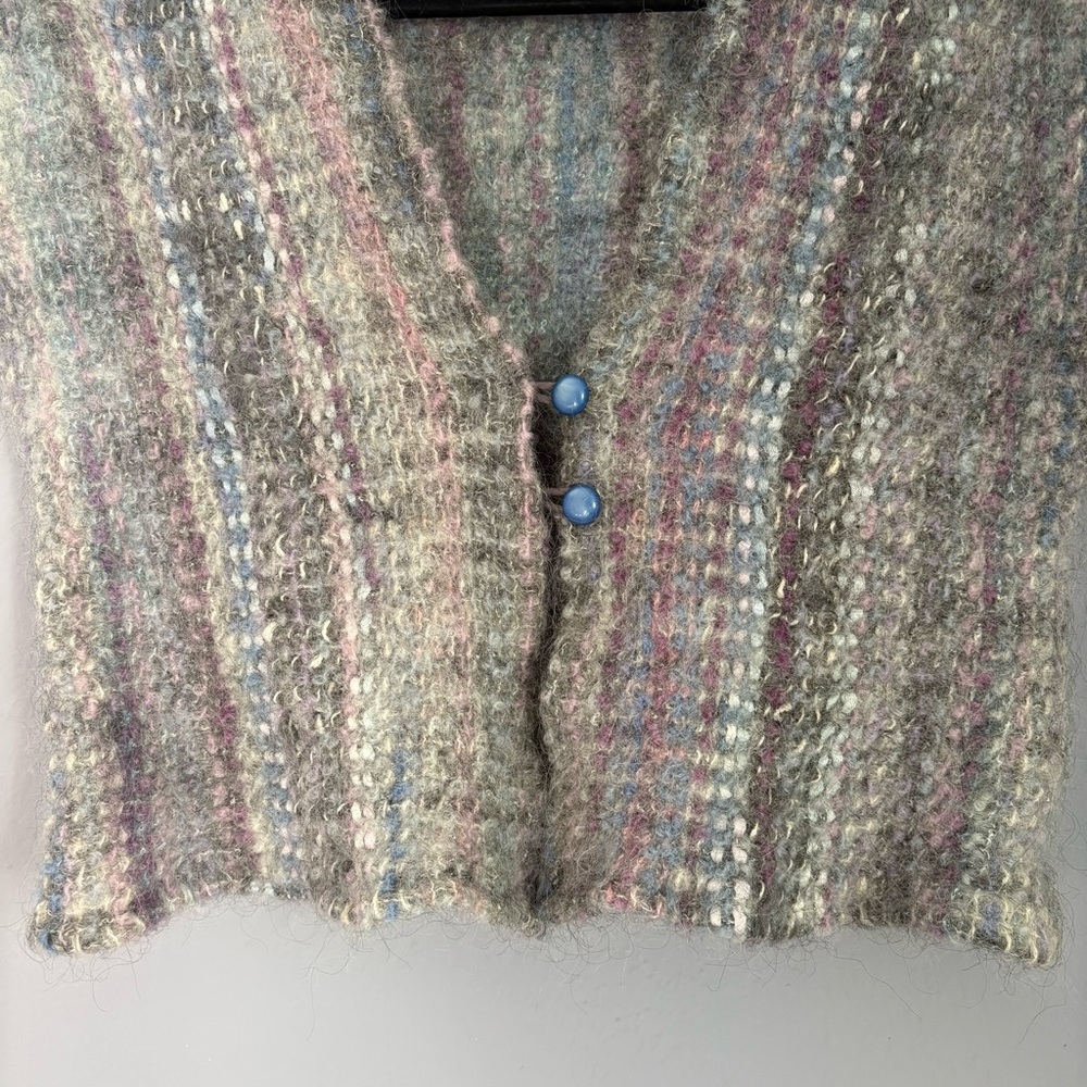 SOLD Vintage Bohemian Mohair Sweater Vest Top / Doen Christy Dawn Magnolia Pearl - Picture 4 of 6